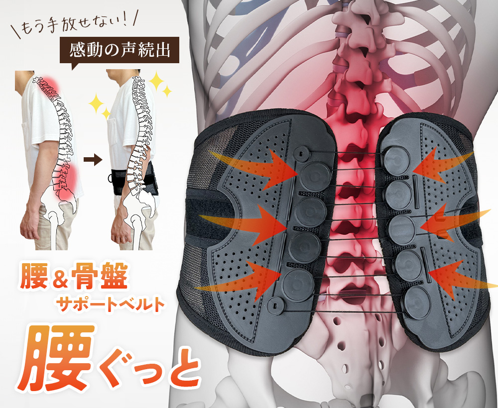 腰＆骨盤サポートベルト 腰ぐっと